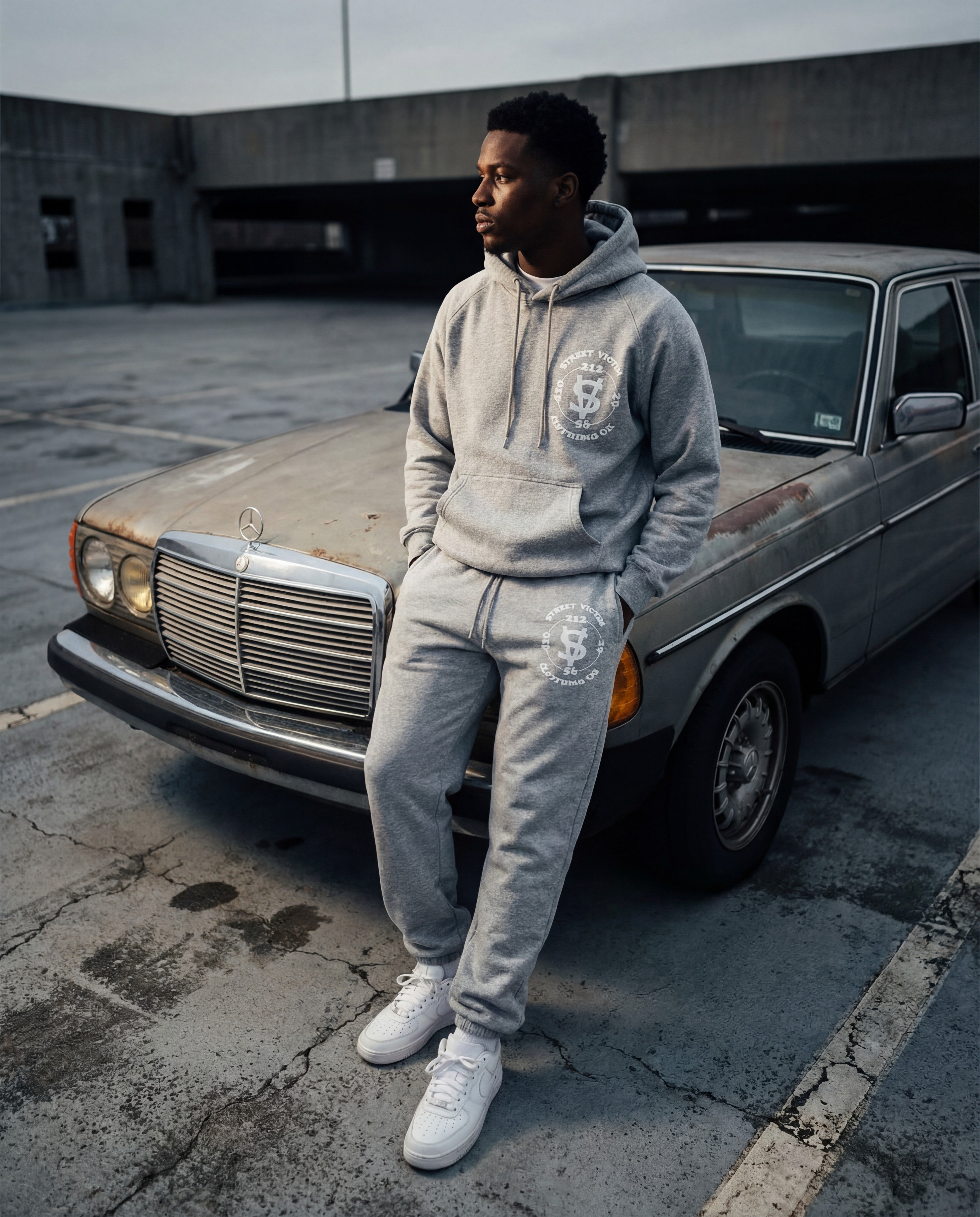 Gray Sweat Suit for Casual Style and Everyday Comfort – Street Victim